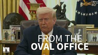 President Trump talks Russia relations, jobs report and more from the Oval Office