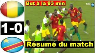 Guinée vs rdc rd congo 1-0 Résumé du match Guinée vs rd congo 2024 rdc vs Guinee