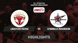 DEL2: Lausitzer Füchse vs. Starbulls Rosenheim I Highlights - 51. Spieltag | SDTV Eishockey