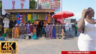   4K Virtual Morning Walking Tour On The Osu Oxford Street In Accra-Ghana