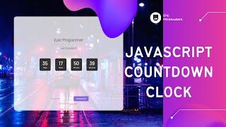 Countdown clock in JS using HTML & CSS | JavaScript Beginners Tutorials