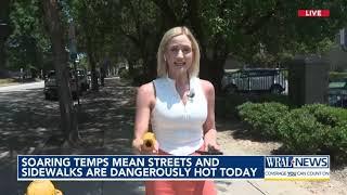 Sidewalk, street temperatures rise above 120 in Raleigh during heat advisory