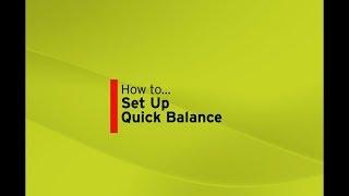 How to set up Quick Balance