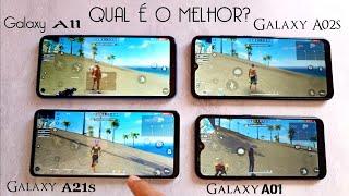 🟢 Galaxy A01 vs A02s, A11 e A21S Free Fire (Android 11)