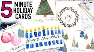 5 Minute DIY Holiday Card Ideas