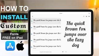 How to ℑ𝔫𝔰𝔱𝔞𝔩𝔩 ℭ𝔲𝔰𝔱𝔬𝔪 𝔉𝔬𝔫𝔱𝔰 on iPad for FREE? (Get Custom iPad Fonts without Jailbreak)