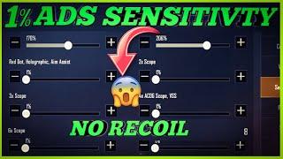 ADS SENSITIVITY SETTINGS PUBG MOBILE |1 ADS SENSITIVITY | IMPROVE YOUR SPRAY - PUBG MOBILE