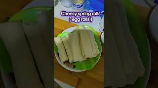 Egg rolls with cheese #please likeandsubscribe