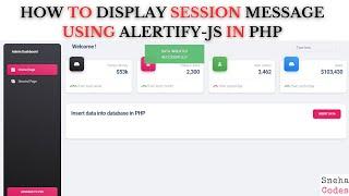 PHP ADMIN PANEL-4: How to Show Success Message using Alertify JS in PHP