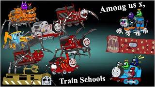 Among Us Train Collection Animation || CHOO CHOO CHARLES, THOMAS THE TRAIN AND GHOST TRAIN...