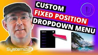 Divi Theme Custom Dropdown Menu With Fixed Position 