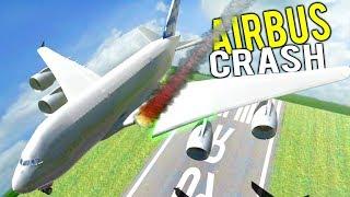 SUPER JUMBO JET WING RIPPED OFF WHILE FLYING! Airbus A380 Destruction - Disassembly 3D Gameplay