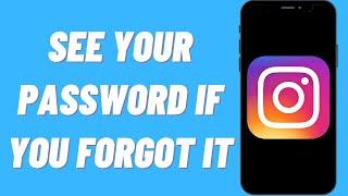 How To See Your Instagram Password If You Forgot It