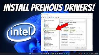 Install Previous Intel Drivers & Downgrade to Older Intel Driver Version | How To