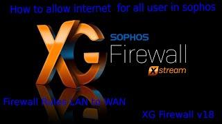 How to allow internet for all user in Sophos XG Firewall | Firewall Rules LAN to WAN