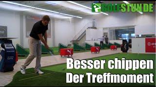 Der Treffmoment beim Chip - Golf-Training