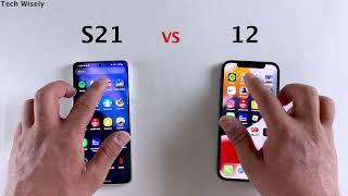 SAMSUNG S21 vs iPhone 12 - SPEED TEST