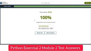 Cisco Python Essential 2 Module 2 Test Answers PE2- Module 2 Test Answers #cisco #python