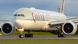 (4K) Schiphol Amsterdam Plane spotting - The QATAR Fleet in action! 747, 777, 787 & A330!