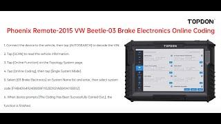 Brake Electronics Module Online Coding on 2015 VW Beetle 03