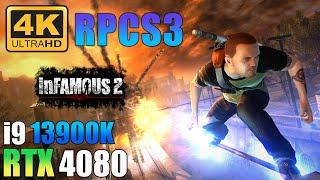 Infamous 2 PC Gameplay | RPCS3 Emulator | RPCS3 0.0.28 | RTX 4080 16GB | i9 13900K 5.8GHz | 4K 60FPS