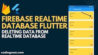 How to Delete Data From Firebase Realtime Database Flutter | Flutter Firebase Database CRUD 2022