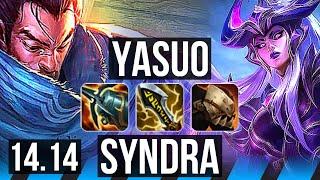 YASUO vs SYNDRA (MID) | 17/1/4, Legendary, Rank 8 Yasuo, 1000+ games | EUW Challenger | 14.14