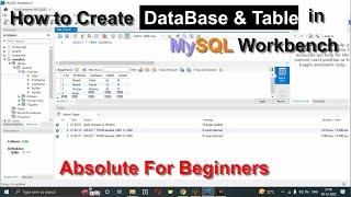How to create database & table in mysql Workbench 8.0.3 | Create Table In Mysql Workbench 8 tutorial