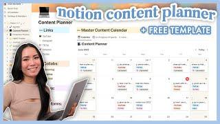 how to use notion  content calendar notion tutorial + free template! for content creators