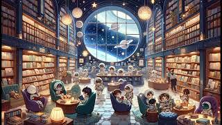 Starry Pages: Lofi Music and the Cozy Bookstore Among the Stars