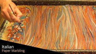 Creating Handmade Italian Marbled Paper in Florence, Italy