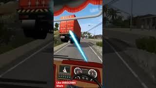 Apne aap udaa hawa me truck ka trolley | Bus simulator Indonesia apk mod #bussid #shorts