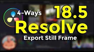 How To Export Still Frame | DaVinci Resolve 18.5