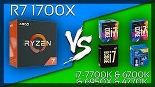 AMD Ryzen 7 R7 1700X vs i7 7700K  6700K  6950X  4770K   Leaked Gaming Comparison