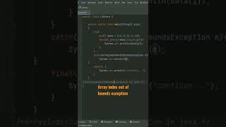 array index out of bounds exception in java