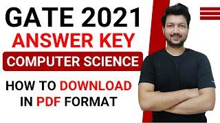 GATE 2021 Computer Science Answer Key | Download #GATE2021 Answer Key in PDF