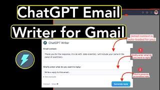 ChatGPT Writer - Email writer for Gmail | ChatGPT Writer - Generate Email replies for Gmail using AI