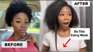 I DID THESE 5 SIMPLE THINGS AND NOW MY HAIR WON'T STOP GROWING . FULL WASH DAY + TIPS TO GROW HAIR