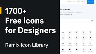 1700+ Free Icon Library for Designers in SVG and web font format