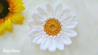 How To Crochet A Marguerite Daisy Flower I Easy Crochet Flower Tutorial For Beginners