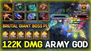 EPIC 122K DAMAGE HARD CARRY Phantom Lancer With Giant's Ring Army GOD 100% Final Raid Boss Dota 2