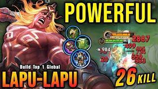 26 Kills!! Powerful Offlane Lapu Lapu with Tanky Build!! - Build Top 1 Global Lapu Lapu ~ MLBB