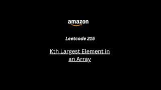 Kth Largest Element in an Array || LEETCODE 215 || JAVA