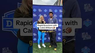 NFL Draft with Caleb Williams! Rapid Questions  #nfldraft #nfl #football #sports #shorts