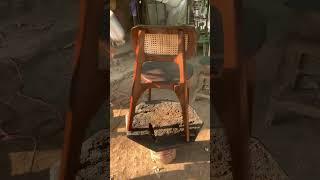 professional skills!!! This is the process of clear melamine gloss teak wood chairs #woodworking