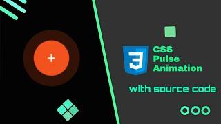 CSS pulse animation. [CSS pulse effect] Pure CSS pulsing animation tutorial