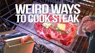 WEIRD WAYS TO COOK STEAK (WITH UNEXPECTED RESULTS...) | SAM THE COOKING GUY