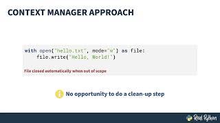 Get Started Using Python Context Managers and the `with` Statement