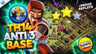 The ULTIMATE TH14 ANTI 3 STAR BASE with LINK 2024 | Town Hall 14 War Base ANALYSIS + PROOF Replays