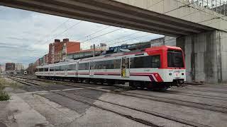 Nueva decoración Cercanías Renfe-Feve 3808 en pruebas saliendo de Santander.